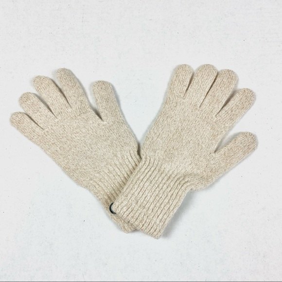 The Icing Gold Metallic & Cream Knit Gloves - Picture 1 of 6